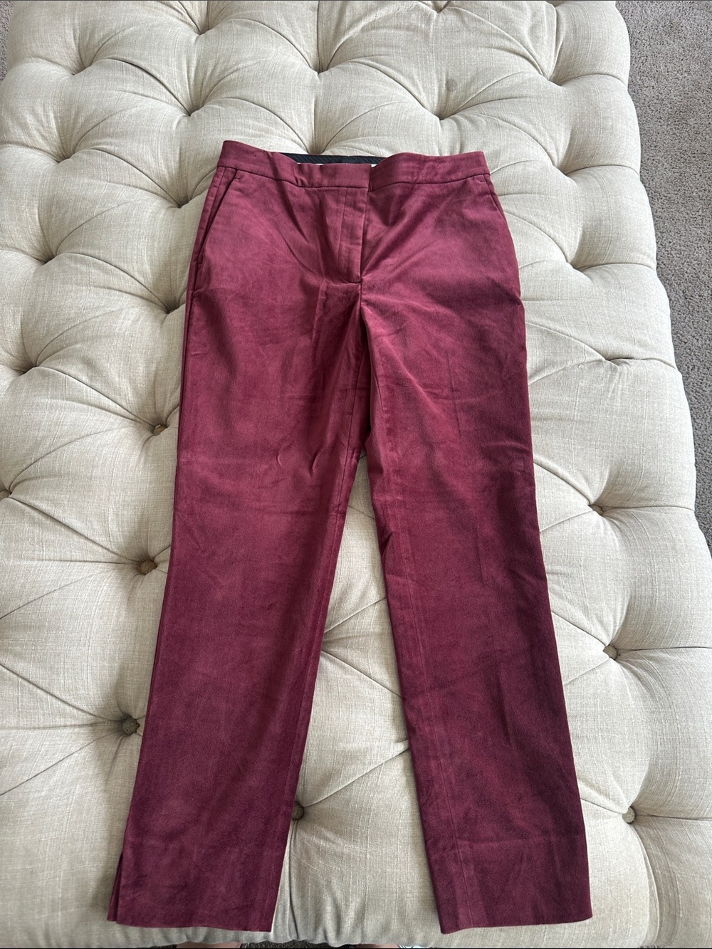 Ann Taylor Maroon Straight-Leg Pants
